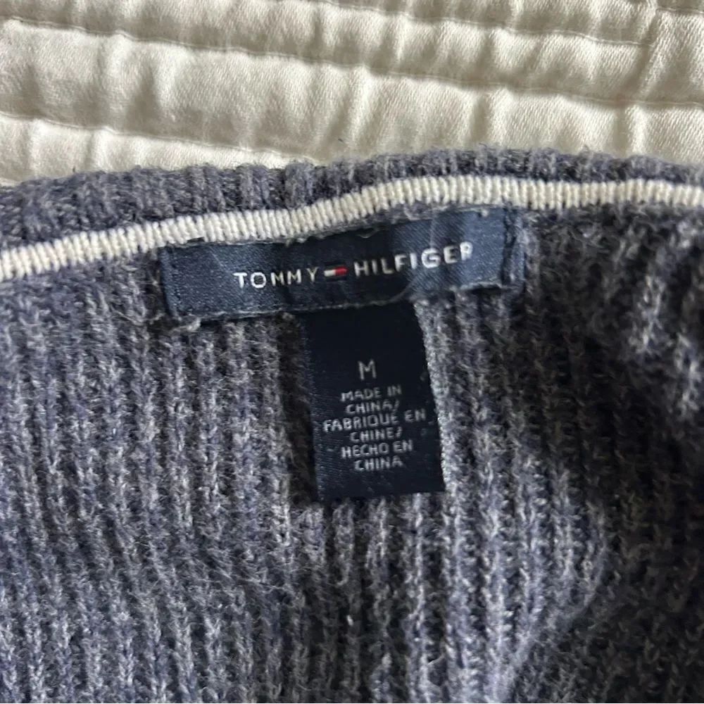 Tommy Hilfiger Women’s Cotton Blue/Grey Button Cardigan Sweater Size Medium - Picture 6 of 12